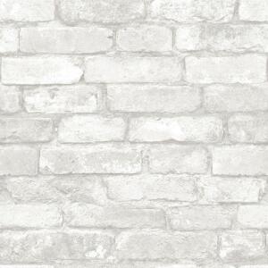 NuWallpaper Peel & Stick Grey And White Brick Vinyl Wallpaper Roll (Covers 30.75 Sq. Ft.) (NU1653)
