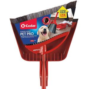 O-Cedar Pet Pro PowerCorner Broom with Step-On Dust Pan (168020)