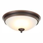 Hampton Bay Clifton 11 in. Selectable LED Flush Mount Oil Rubbed Bronze Finish (HUI8011L-5/ORB)