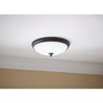 Hampton Bay Clifton 13 in. Selectable LED Flush Mount Oil Rubbed Bronze Finish (HUI8011LL-6/ORB)