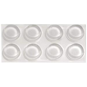 OOK 1/2 in. Clear Plastic Self-Adhesive Bumpers (8-Pack) (506600)