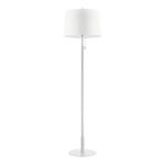 Hampton Bay 58 in. Ganton Standard Floor Lamp with Polished Nickel Finish and Hardback Drum Linen Shade for Living Room