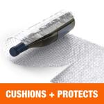 Pratt Retail Specialties 12 in. x 90 ft. Clear Bubble Cushion (12X90HEMIBUB)