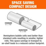 Pratt Retail Specialties 12 in. x 90 ft. Clear Bubble Cushion (12X90HEMIBUB)