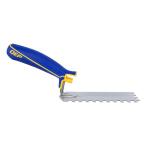 QEP 1/4 in. x 1/4 in. x 1/4 in. Comfort Grip Square-Notch Margin Flooring Trowel with Bucket Hook (42114)