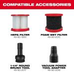 Milwaukee M18 18-Volt 2 Gal. Lithium-Ion Cordless Wet/Dry Vacuum (Vacuum-Only) (0880-20)