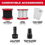 Milwaukee M12 FUEL 12-Volt Lithium-Ion Cordless 1.6 Gal. Wet/Dry Vacuum (Vacuum-Only) (0960-20)