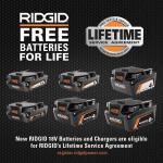 RIDGID 18V MAX Output Lithium-Ion Battery 6.0 Ah