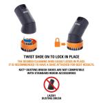 RIDGID 2-1/2 in. NXT Max Locking Rotating Dusting Brush Accessory Shop Vac Attachment for RIDGID NXT Wet Dry Vacuums (MAX2501)