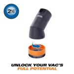 RIDGID 2-1/2 in. NXT Max Locking Rotating Dusting Brush Accessory Shop Vac Attachment for RIDGID NXT Wet Dry Vacuums (MAX2501)