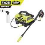 RYOBI Cold Water Corded Electric Pressure Washer, 1800 PSI, 1.2 GPM (RY141802)
