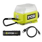 RYOBI USB Lithium Cordless Compact Area Light Kit with 2.0 Ah USB Battery and Charging Cable (FVL59K)