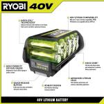 RYOBI 40V Lithium-Ion 6.0 Ah High Capacity Battery (OP4060A1)