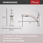 Pfister Wray Spot Defense Stainless Steel Single-Handle Pull-Out Sprayer Kitchen Faucet with Deckplate Included (F-534-7WRYGS)