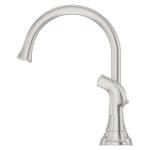 Pfister Ladera Standard Kitchen Faucet with Double Handles and Optional Side Sprayer in Spot Defense Stainless Steel, Deck Mount (F-036-4LRGS)