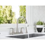 Pfister Ladera Standard Kitchen Faucet with Double Handles and Optional Side Sprayer in Spot Defense Stainless Steel, Deck Mount (F-036-4LRGS)
