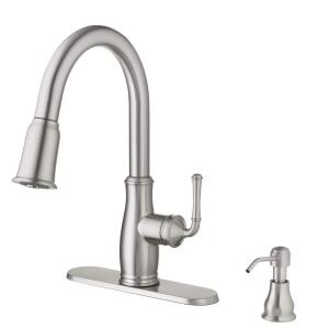 Glacier Bay Kagan Stainless Steel Pull Down Kitchen Faucet (21-K153KSS-GB)