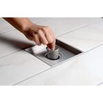 Oatey Designline 4 in. x 4 in. Stainless Steel Square Shower Drain with Square Pattern Drain Cover (DSS2040R2)