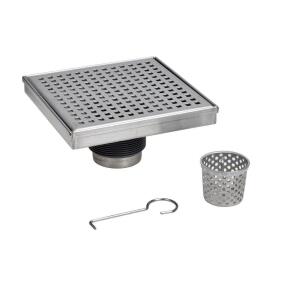 Oatey Designline 4 in. x 4 in. Stainless Steel Square Shower Drain with Square Pattern Drain Cover (DSS2040R2)