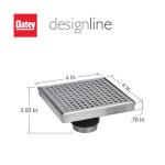 Oatey Designline 4 in. x 4 in. Stainless Steel Square Shower Drain with Square Pattern Drain Cover (DSS2040R2)