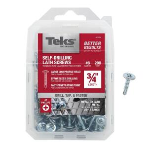 Teks 8 x 3/4 in. Philips Truss Head Drill Point Lath Screws (200-Pack) (21524)