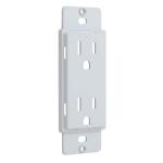 Commercial Electric 1-Gang Duplex Cover-up Plastic Wall Plate Adapter, White (Textured/Paintable Finish) - PPAW-D