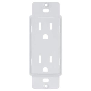 Commercial Electric 1-Gang Duplex Cover-up Plastic Wall Plate Adapter, White (Textured/Paintable Finish) - PPAW-D