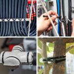 Commercial Electric 4in Miniature Standard UL 21 Rated Cable Zip Ties 100 Pack UV (Black) (GT-100MCB)