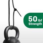 Commercial Electric 8in Standard 50lb Tensile Strength UL 21S Rated Cable Zip Ties 100 Pack UV (Black) (GT-200STCB)