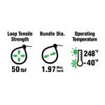 Commercial Electric 8 in. Extreme Heat and Cold Resistant UL21 Listed Cable Zip Ties 20 Pack UV (Black) - GT-200STH