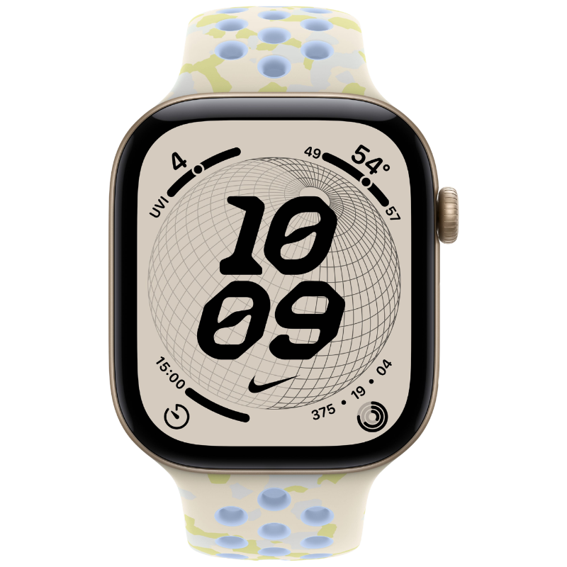 Apple Watch Series 12 46mm,GPS Aluminum Light Gold (Nike Sport Band) - Image 2