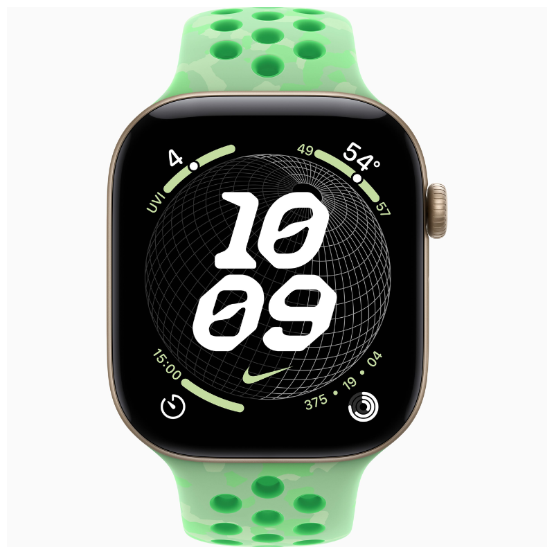 Apple Watch Series 12 46mm,GPS Aluminum Light Gold (Nike Sport Band) - Image 2