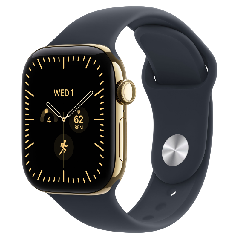 Apple Watch Series 12 42mm,GPS + Cellular Titanium Radiant Gold
