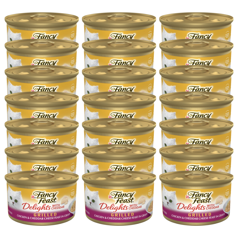 Fancy Feast® Delights with Cheddar All Life Stages Cat Wet Food - Chicken & Cheddar - Image 1