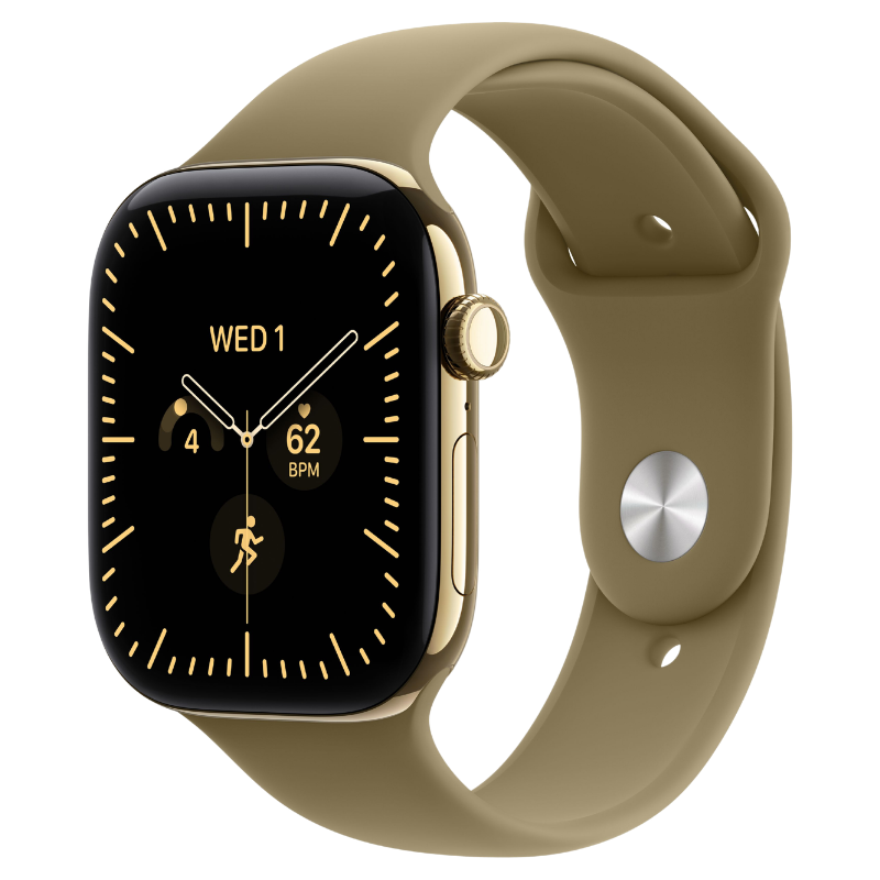 Apple Watch Series 12 46mm,GPS + Cellular Titanium Radiant Gold