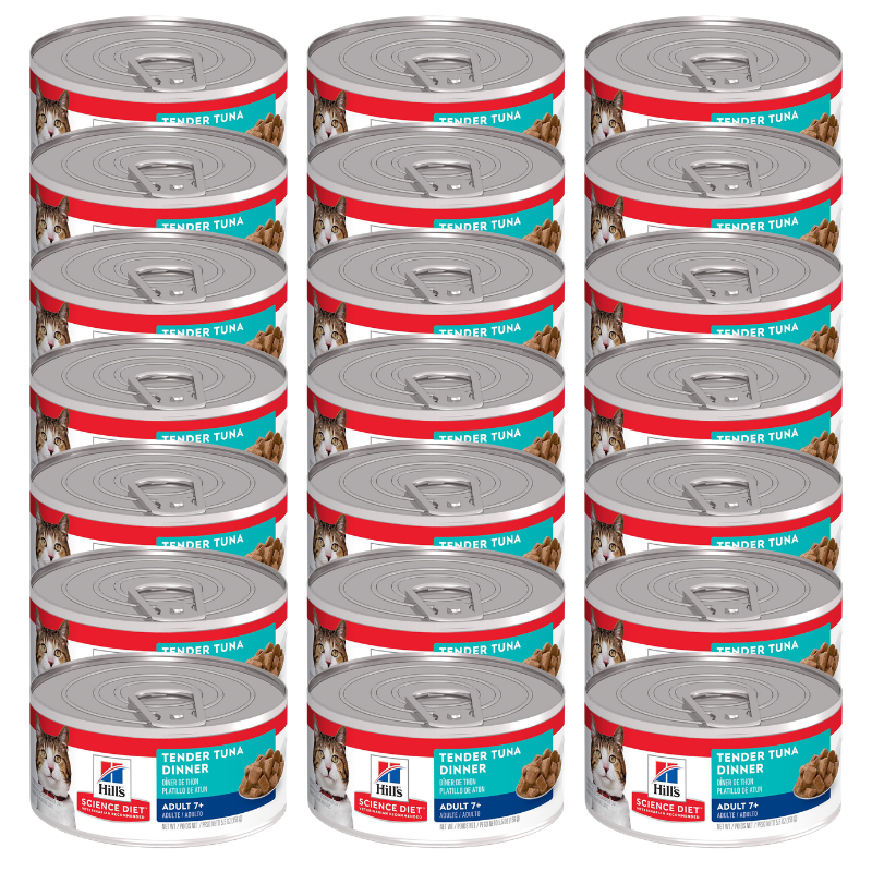 Hill's® Science Diet® Adult Senior 7+ Wet Cat Food - Chunks & Gravy, Tuna - Image 1