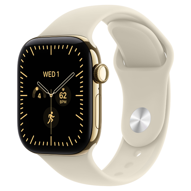 Apple Watch Series 12 42mm,GPS + Cellular Titanium Radiant Gold