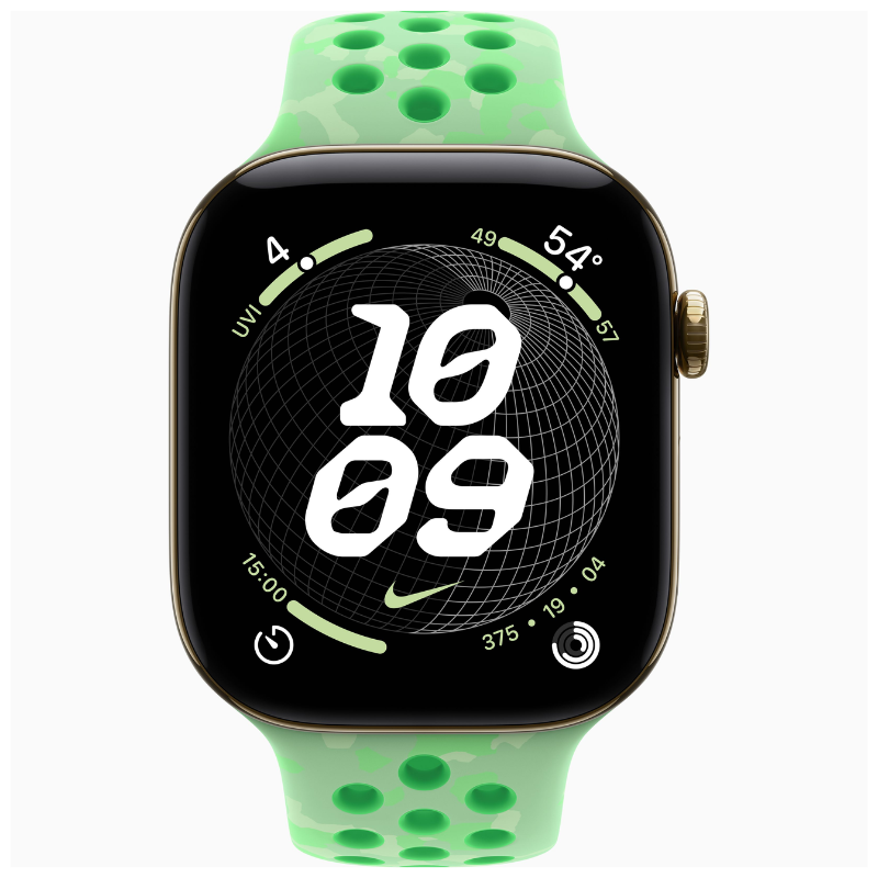 Apple Watch Series 12 46mm,GPS + Cellular Titanium Radiant Gold (Nike Sport Band) - Image 2