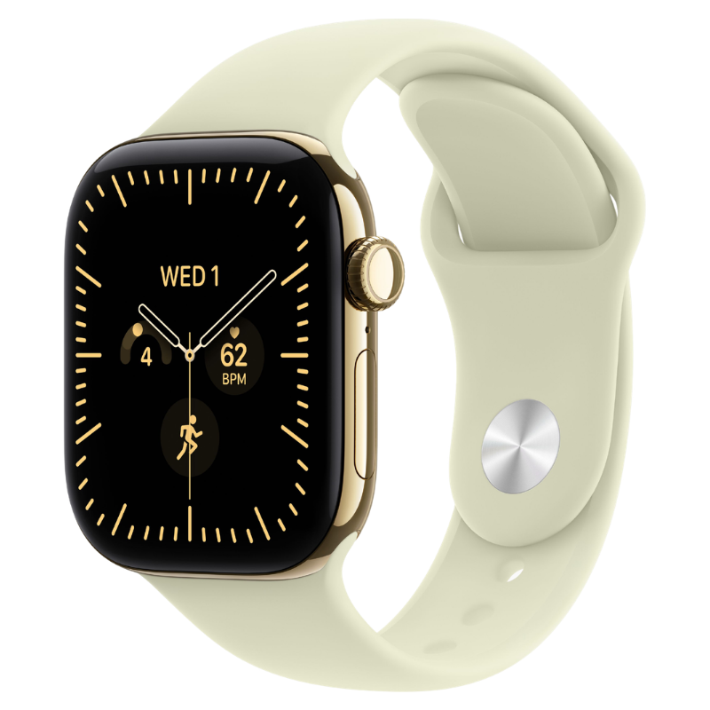 Apple Watch Series 12 42mm,GPS + Cellular Titanium Radiant Gold