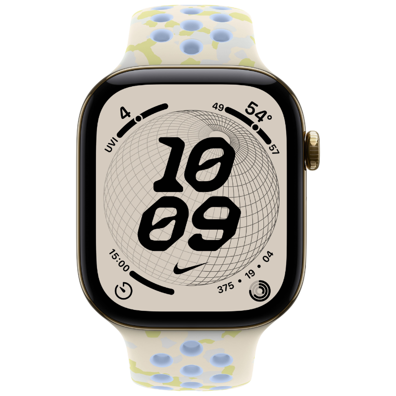 Apple Watch Series 12 46mm,GPS + Cellular Titanium Radiant Gold (Nike Sport Band) - Image 2