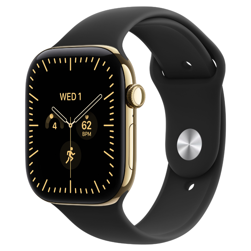 Apple Watch Series 12 46mm,GPS + Cellular Titanium Radiant Gold