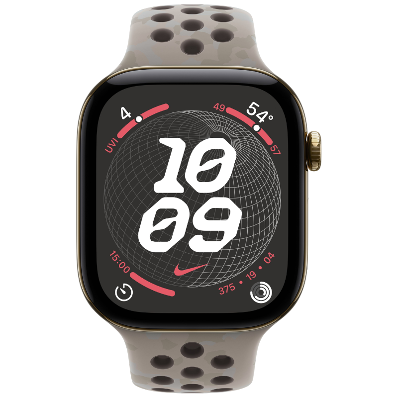 Apple Watch Series 12 46mm,GPS + Cellular Titanium Radiant Gold (Nike Sport Band) - Image 2