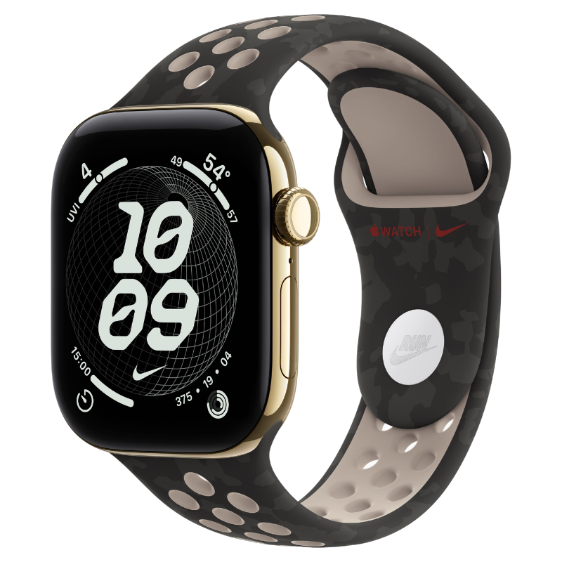 Apple Watch Series 12 42mm,GPS + Cellular Titanium Radiant Gold (Nike Sport Band)