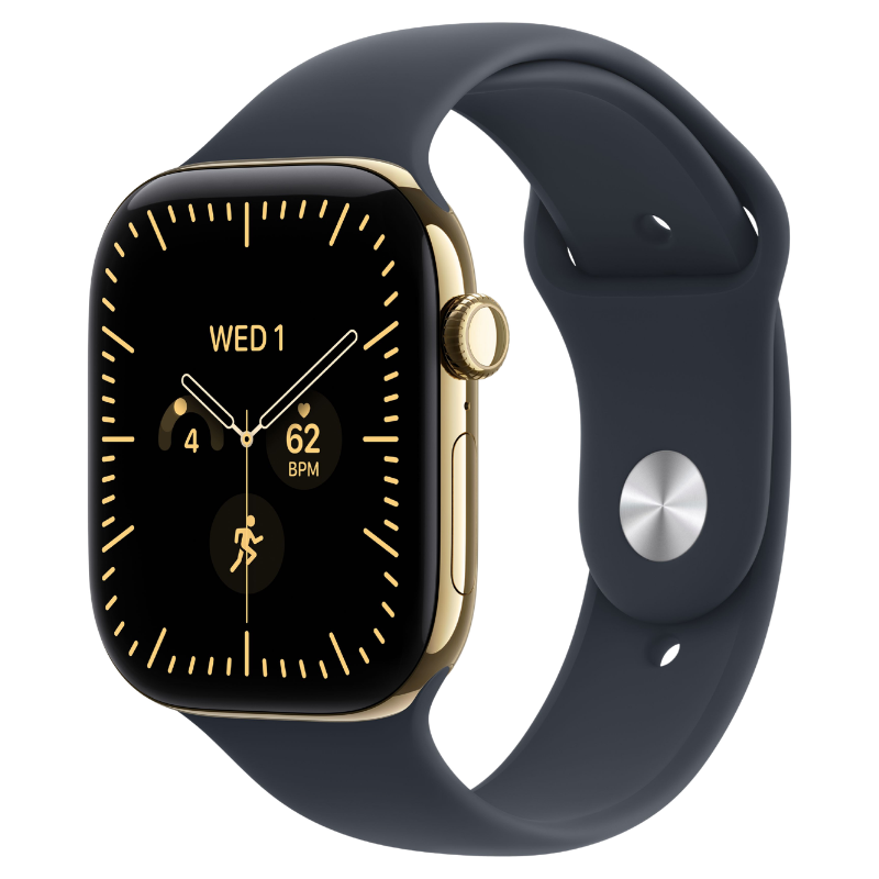 Apple Watch Series 12 46mm,GPS + Cellular Titanium Radiant Gold
