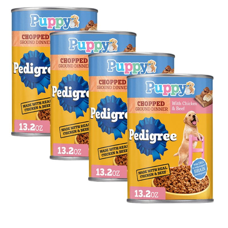 Pedigree® Chopped Ground Dinner Puppy Wet Dog Food - Heathy Brain Development, With Chicken & Beef - Image 9