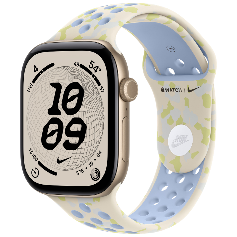 Apple Watch Series 12 46mm,GPS Aluminum Light Gold (Nike Sport Band)