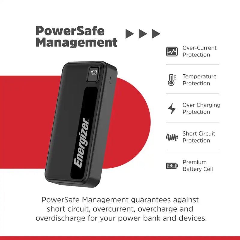 Energizer - MAX 20,000mAh 15W USB-C 3-Port Power Bank - Image 12