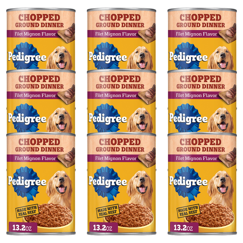 Pedigree® Chopped Ground Dinner - Adult Wet Dog Food, Filet Mignon Flavor - Image 2