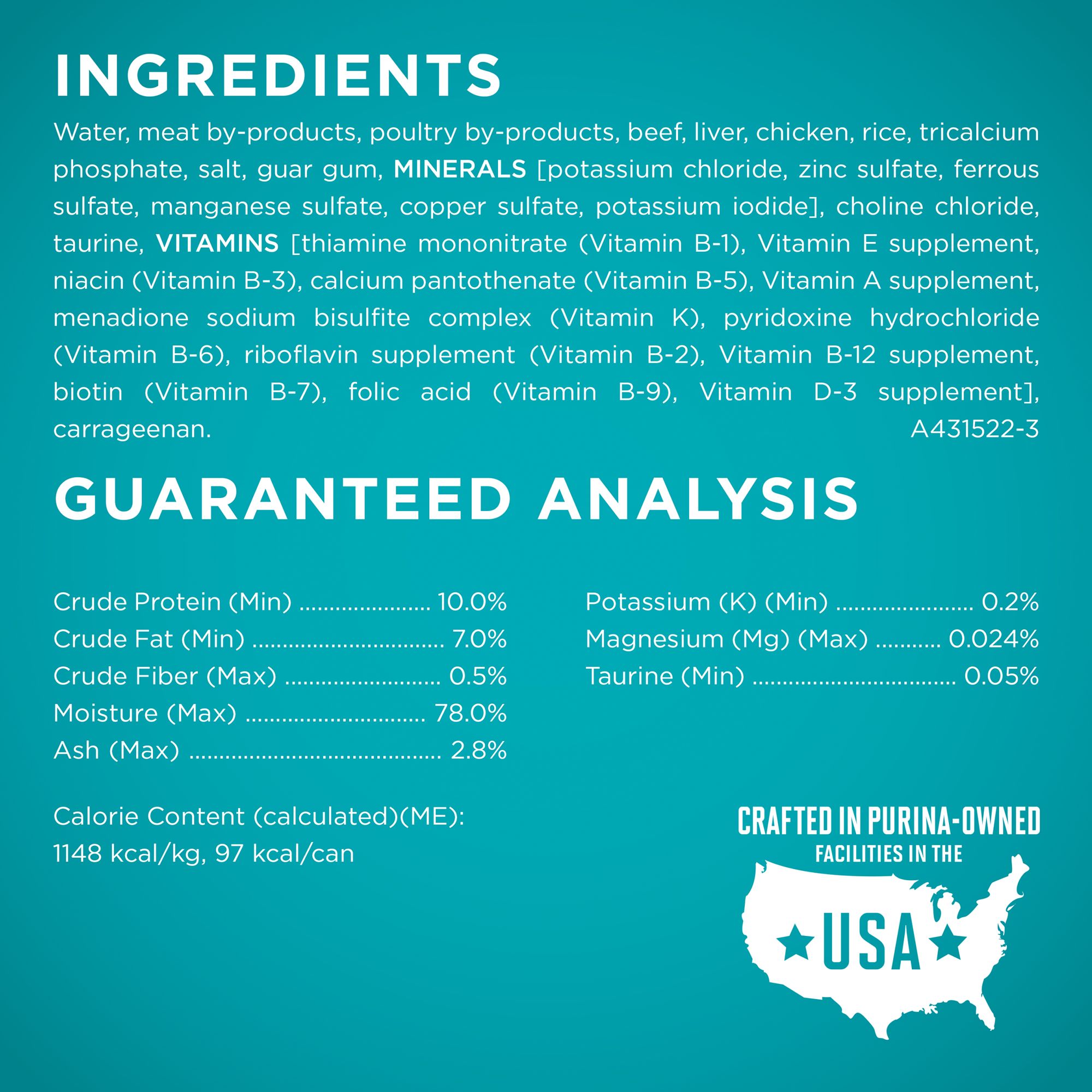 Purina ONE® +Plus Urinary Tract Adult Cat Wet Food - No Artificial Flavors, Beef & Liver - Image 6
