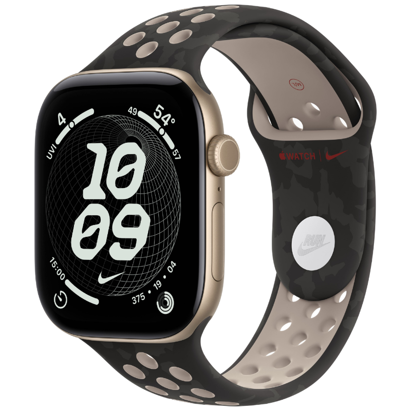 Apple Watch Series 12 46mm,GPS Aluminum Light Gold (Nike Sport Band)